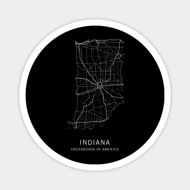 Indiana State Road Map Magnet by ClarkStreetPress